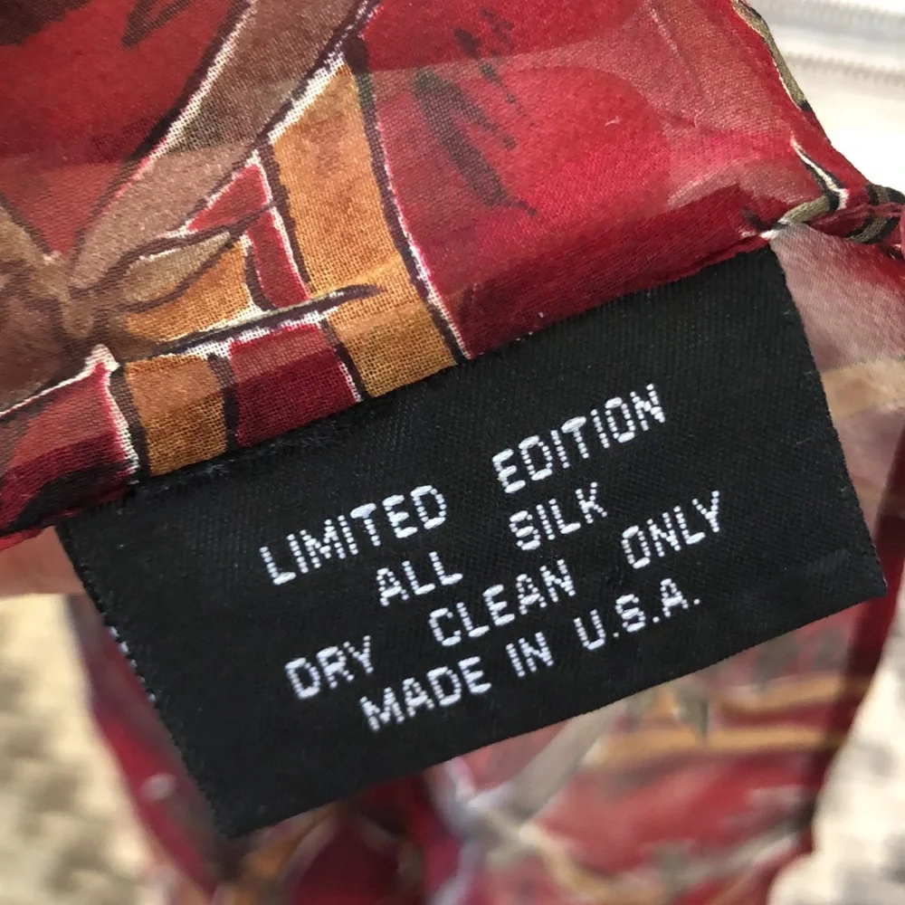 J. Garcia Art in Neckwear for Women Limited Edition Silk Sheer Square Scarf